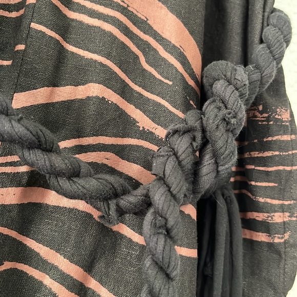 Tonle Abstract Upcycled Dress with Rope Belt - Picture 8 of 16